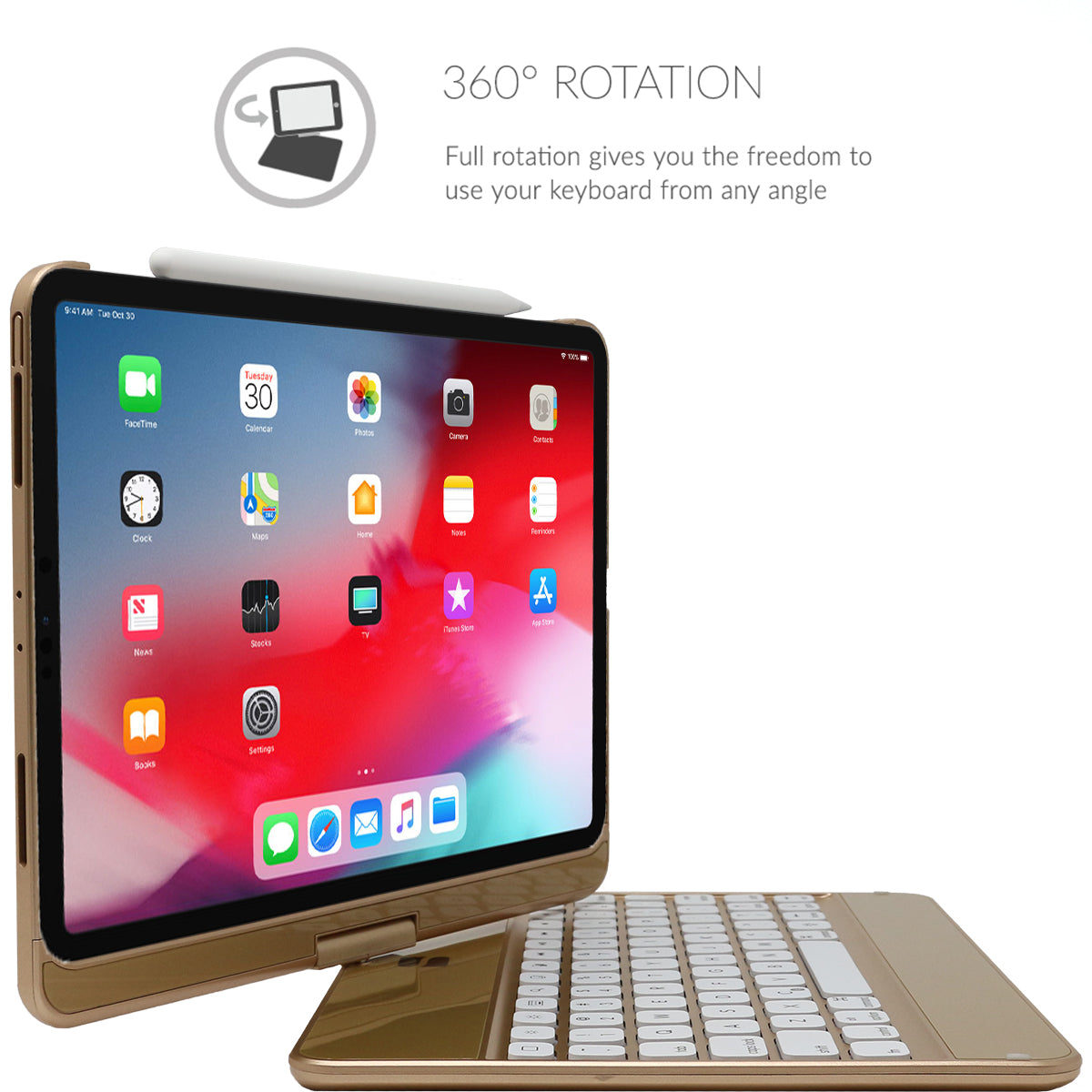 person Flåde dug iPad Air 5 (2022) 360 Keyboard - Snugg.com