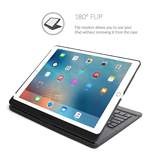 Funda Snugg para iPad Pro 12.9 con teclado de 2. generación (2017 2.  generación/2015 1. generación) - Bluetooth Teclado iPad Pro 12.9 de 1.  generación - 360 grados Teclado Apple iPad Pro 12.9 Gen 2 - Tamaño iPad Pro  12.9 (2017 - 2. generación/2015 1